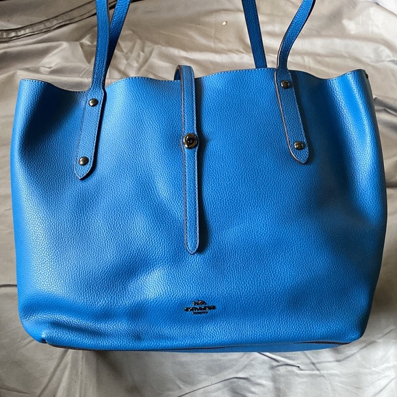 Coach Market Tote in Blue - Like New - Picture 7 of 10